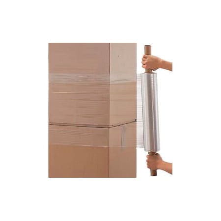 Goodwrappers Stretch Wrap W/Extended Core Handle, Cast, 80 Gauge, 20Wx1000'L, Clear, PK4 PVT208GI